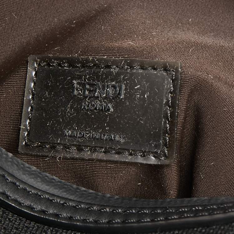 Pre Owned Fendi Black Fabric and Leather Mini Lui Bag