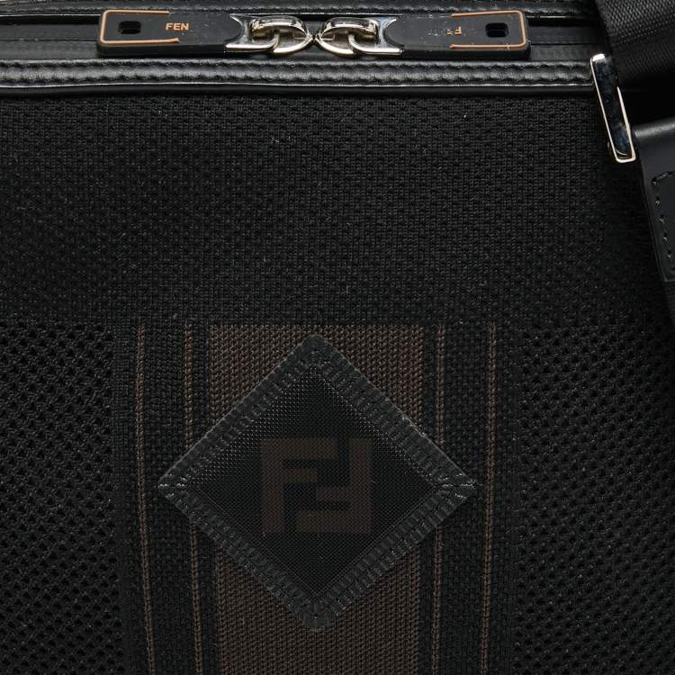 Pre Owned Fendi Black Fabric and Leather Mini Lui Bag