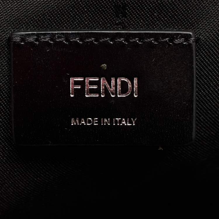 Pre Owned Fendi Red/Black Nylon and Leather Face No Words Emoticon Backpack