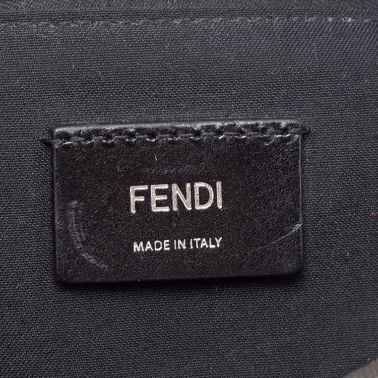 Pre Owned Fendi Multicolor Zucca Coated Canvas And Leather FF Motif Belt Bag