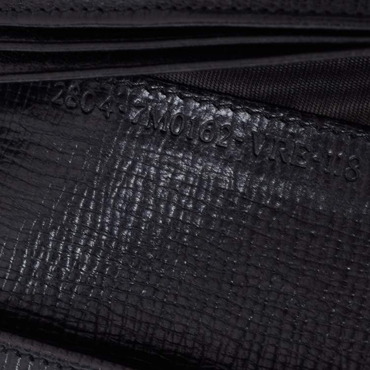 Pre Owned Fendi Black Coated Canvas Long Wallet