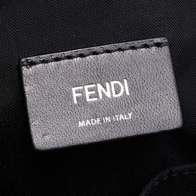 Pre Owned Fendi Black Nylon and Leather Monster Eyes Backpack