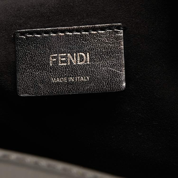 Pre Owned Fendi Grey Selleria Leather Lui Briefcase