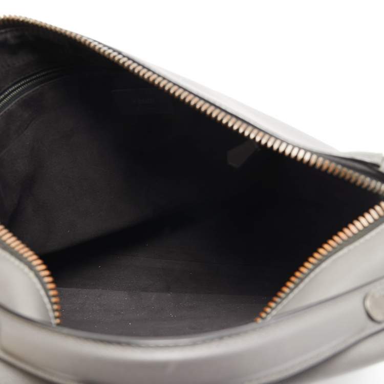 Pre Owned Fendi Grey Selleria Leather Lui Briefcase