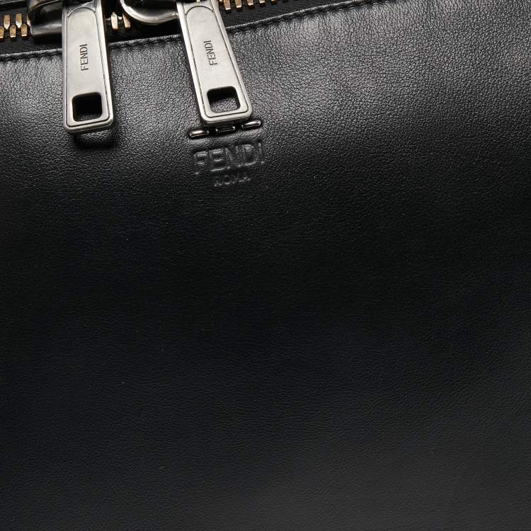 Pre Owned Fendi Black Leather Lui Briefcase