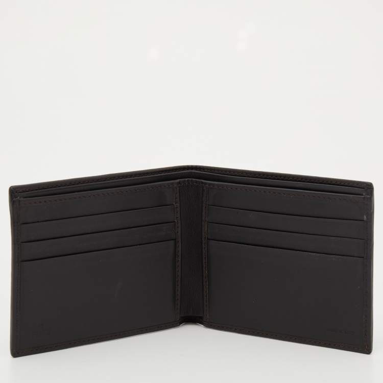 Pre Owned Fendi Brown Zucchino Canvas Bi-Fold Wallet