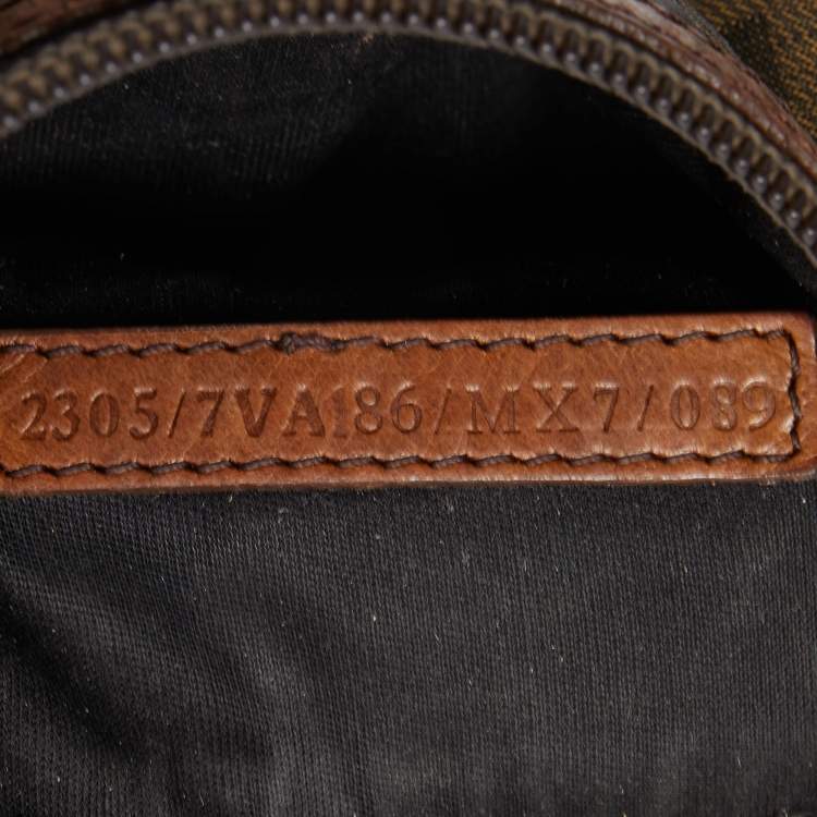 Pre Owned Fendi Tobacco Zucca Canvas and Leather Flat Messenger Bag