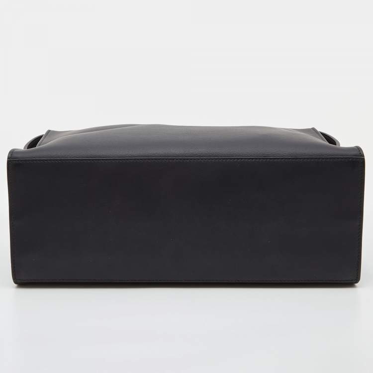 Pre Owned Fendi Black Leather Lui Briefcase