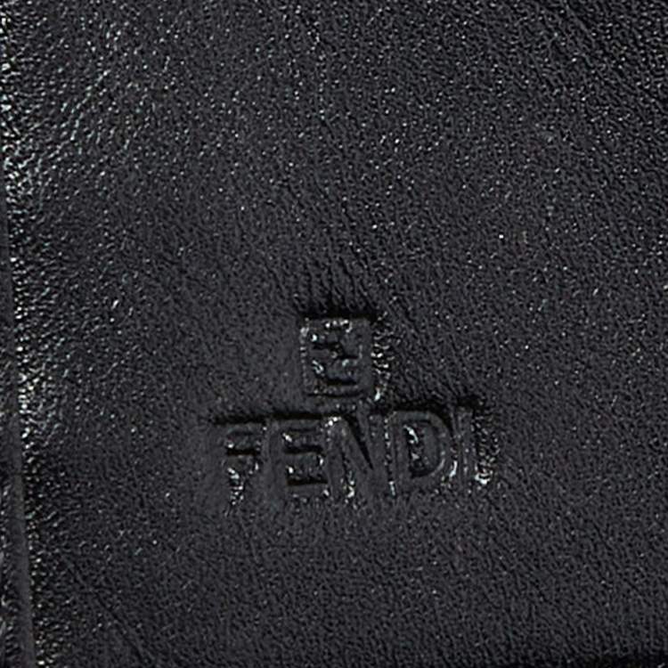 Pre Owned Fendi Brown Zucchino Canvas and Leather Bifold Wallet