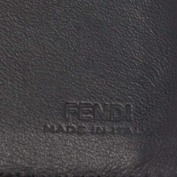 Pre Owned Fendi Tri Color Leather Bag Bugs Eyes Bifold Wallet