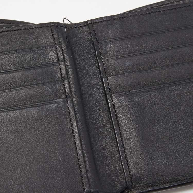 Pre Owned Fendi Tri Color Leather Bag Bugs Eyes Bifold Wallet
