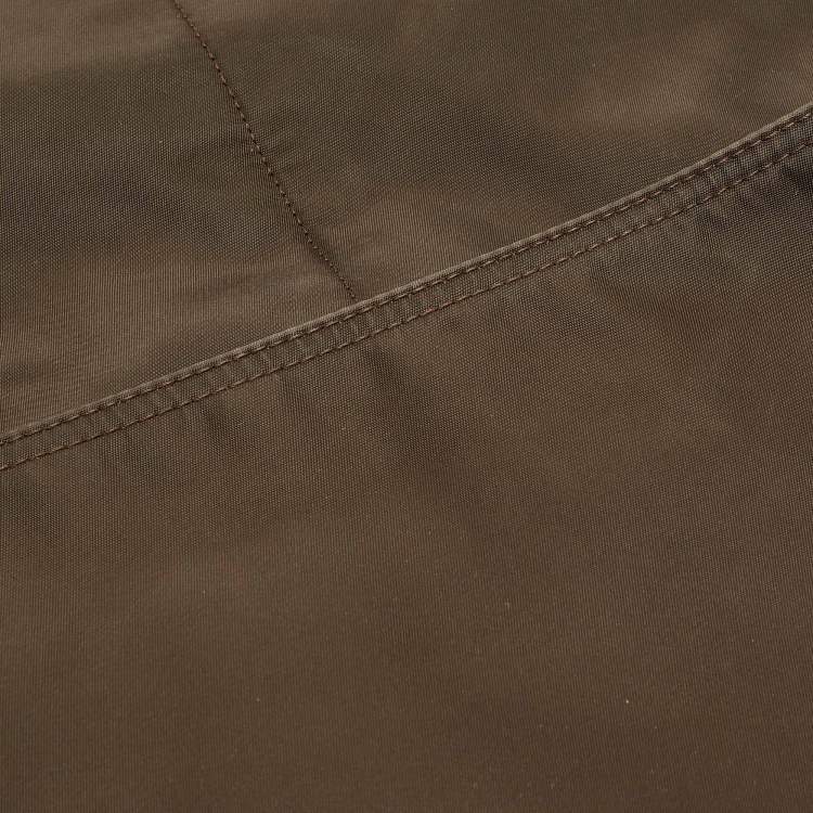 Pre Owned Fendi Dark Green Nylon Baguette Flap Bag