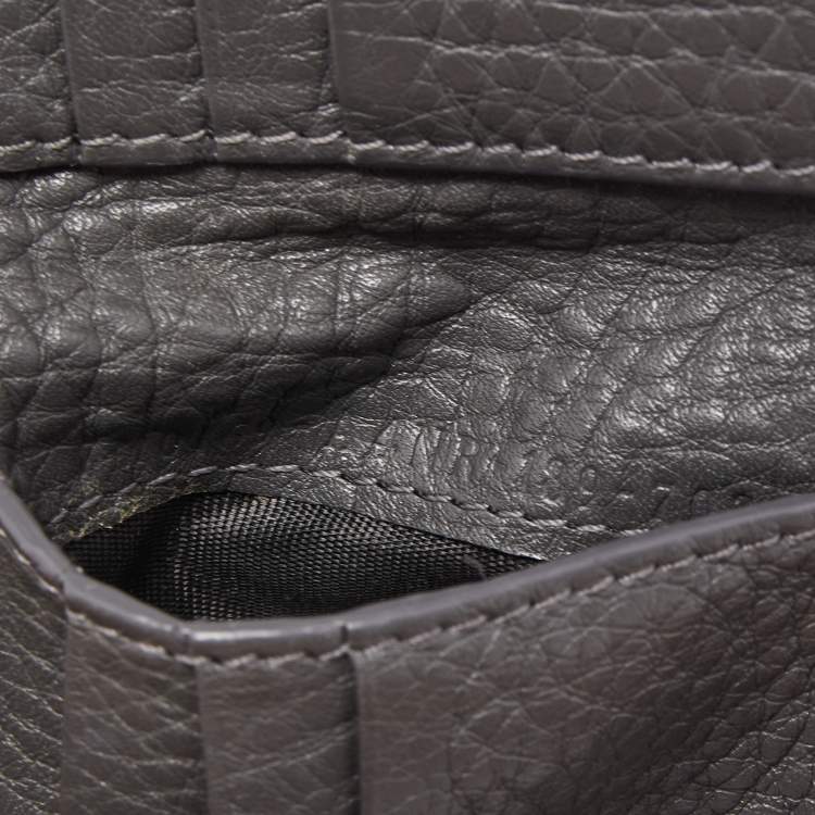 Pre Owned Fendi Grey Leather Roman Bifold Wallet
