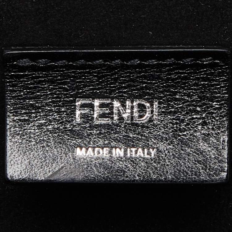 Pre Owned Fendi Black Leather Box Messenger Bag