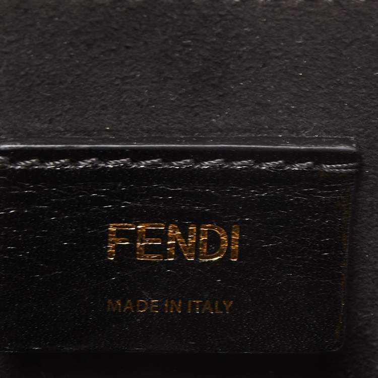 Pre Owned Fendi Yellow Leather Logo Vertical Box Crossbody Bag
