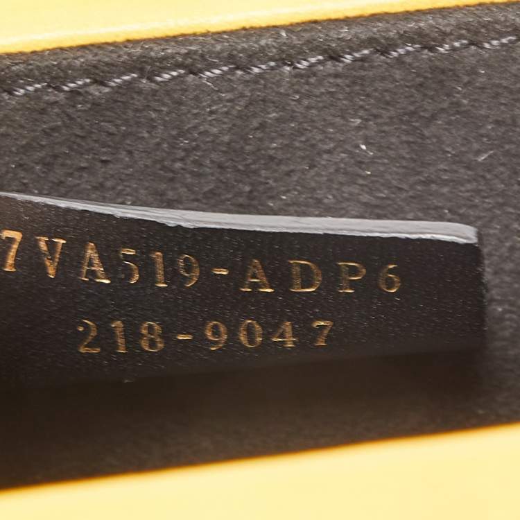 Pre Owned Fendi Yellow Leather Logo Vertical Box Crossbody Bag
