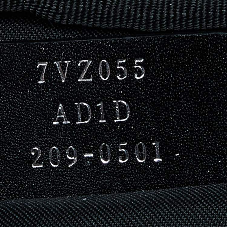 Pre Owned Fendi Black Nylon,Knit Fabric and Leather Mono Eye Bug Backpack