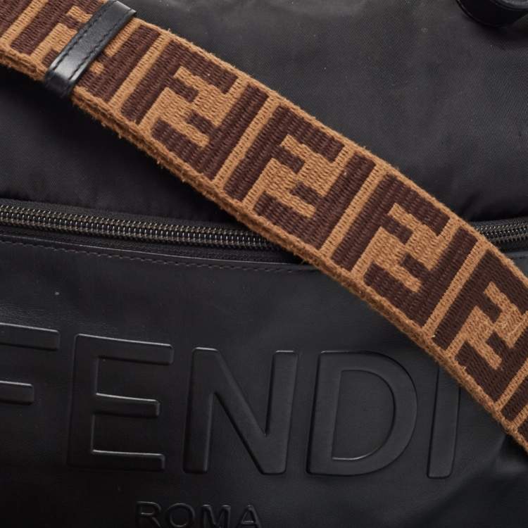 Pre Owned Fendi Black Nylon and Leather Changing Bag