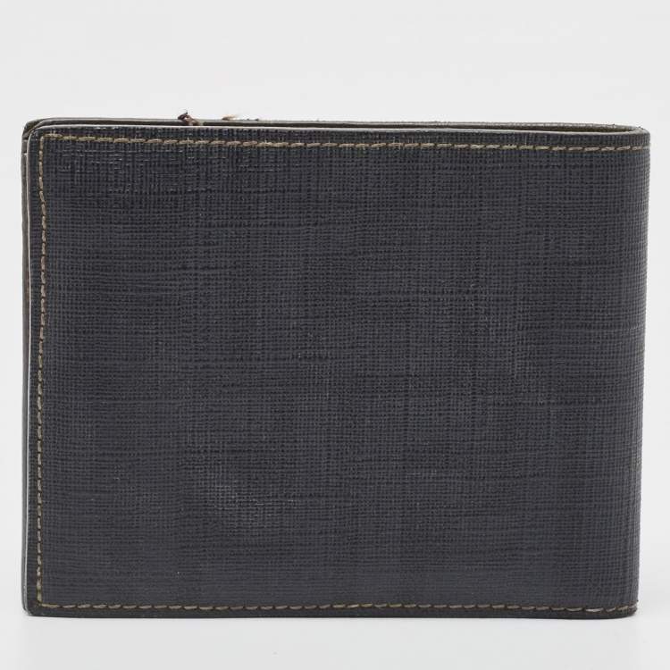 Pre Owned Fendi Grey Zucca Coated Canvas Bifold Wallet