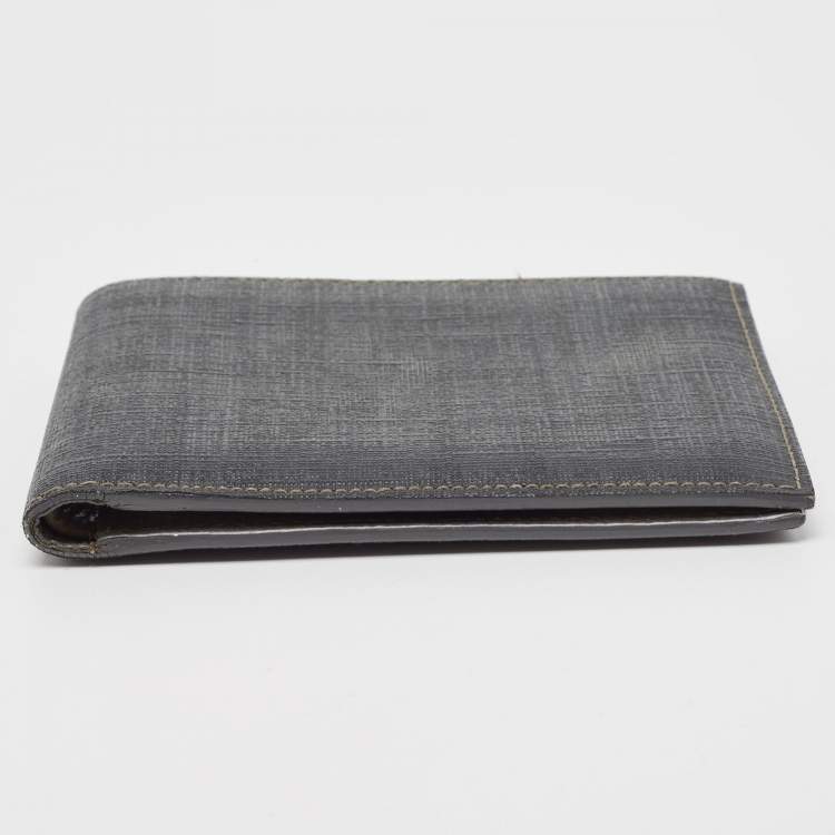 Pre Owned Fendi Grey Zucca Coated Canvas Bifold Wallet