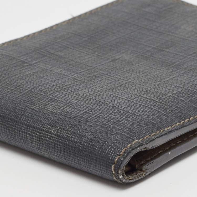 Pre Owned Fendi Grey Zucca Coated Canvas Bifold Wallet