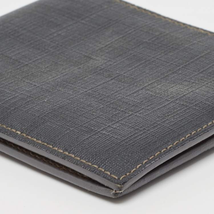 Pre Owned Fendi Grey Zucca Coated Canvas Bifold Wallet