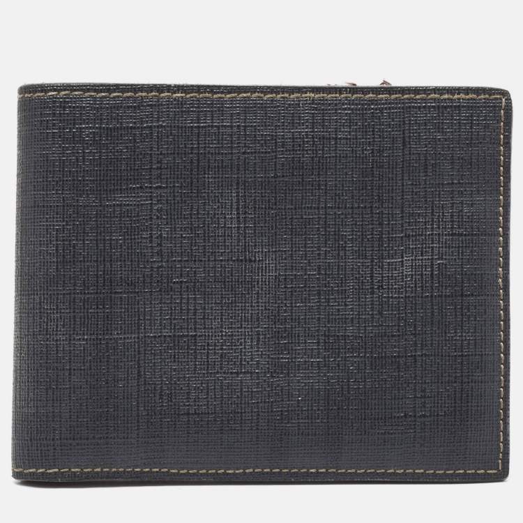 Pre Owned Fendi Grey Zucca Coated Canvas Bifold Wallet