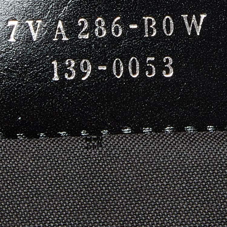 Pre Owned Fendi Black Zucca Coated Canvas and Leather Large Vertical Tote
