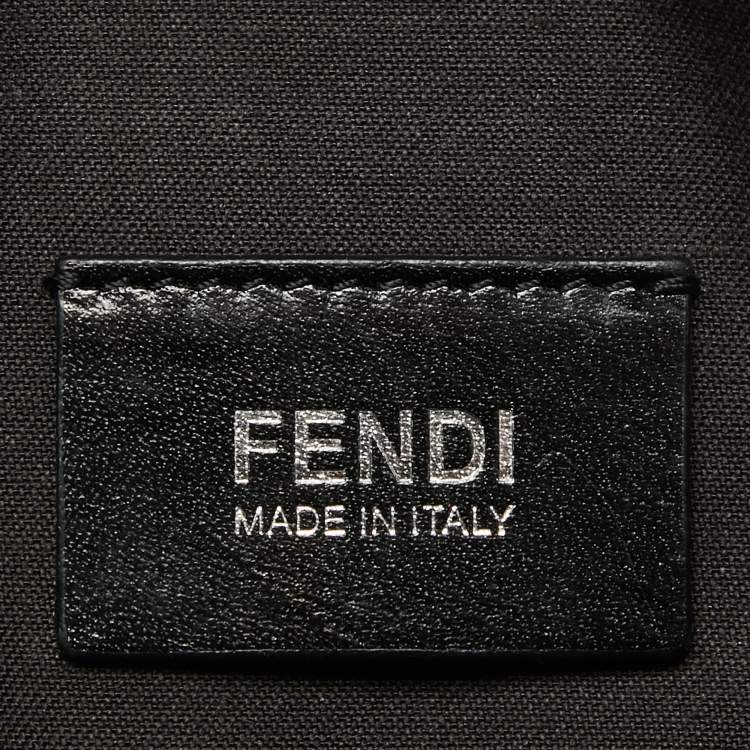 Pre Owned Fendi Black Zucca Coated Canvas Belt Bag