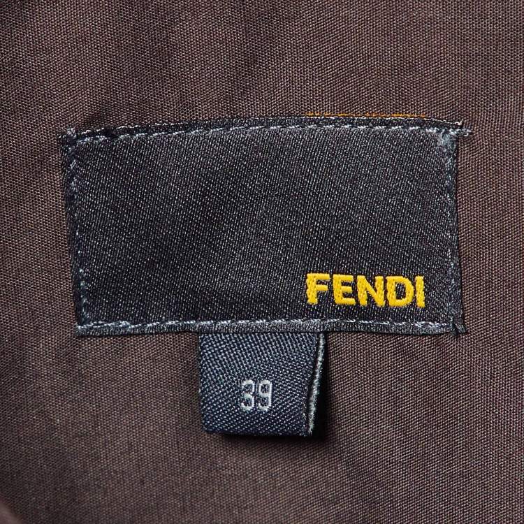Pre Owned Fendi Brown Cotton Buttoned Up Shirt M