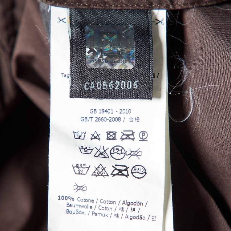 Pre Owned Fendi Brown Cotton Buttoned Up Shirt M