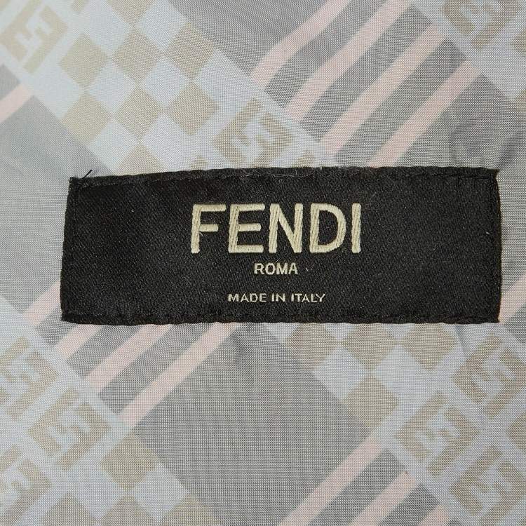 Pre Owned Fendi Multicolor FF Print Synthetic Hooded Jacket XL