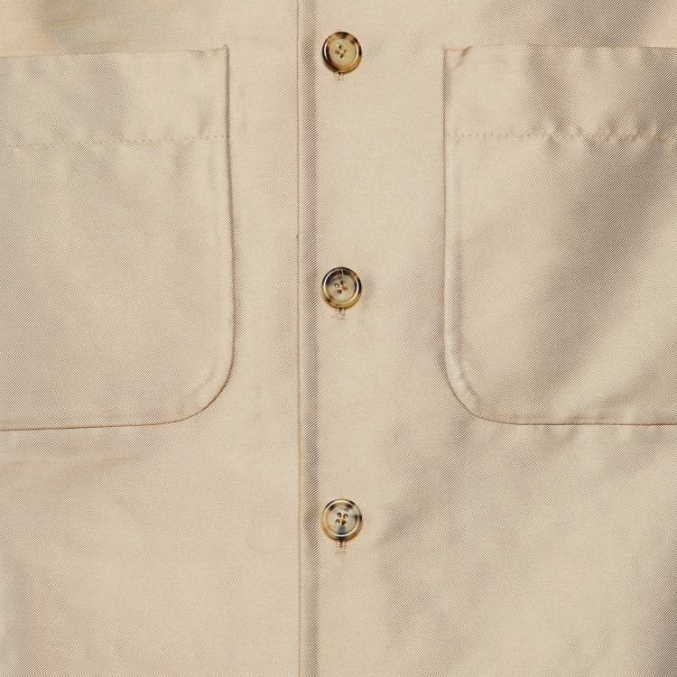Pre Owned Fendi Beige Synthetic Button Front Coat M