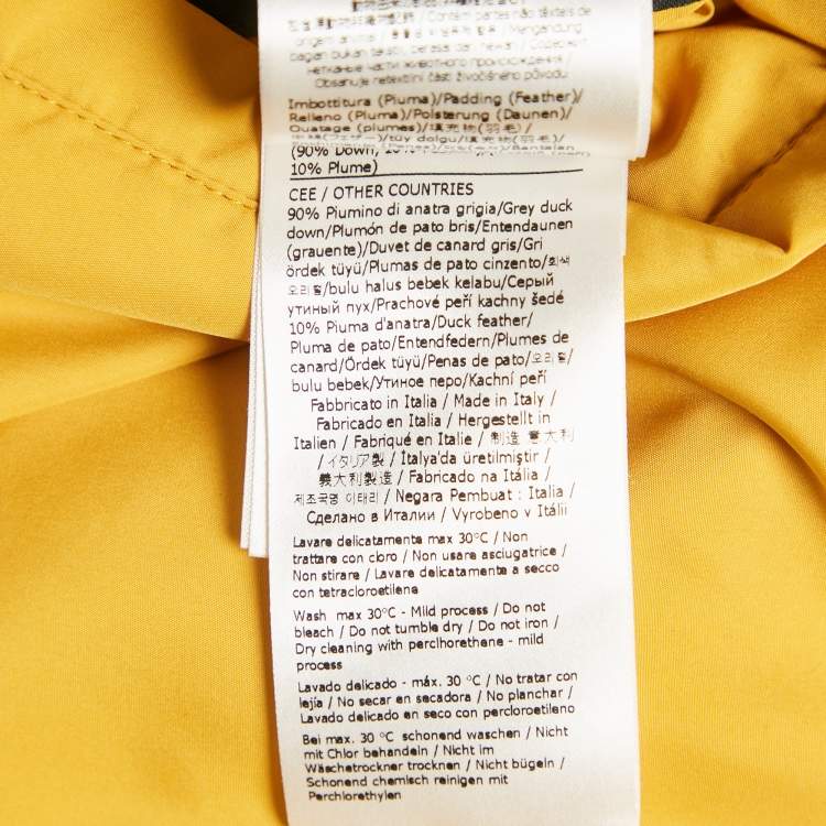 Pre Owned Fendi Black Logo Print Synthetic Reversible Puffer Jacket XL