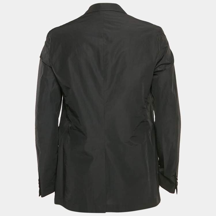 Pre Owned Fendi Black Cotton Detachable Pocket Single Breasted Blazer L