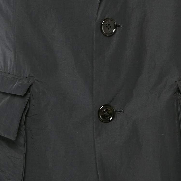 Pre Owned Fendi Black Cotton Detachable Pocket Single Breasted Blazer L