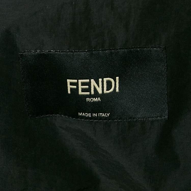 Pre Owned Fendi Black Cotton Detachable Pocket Single Breasted Blazer L