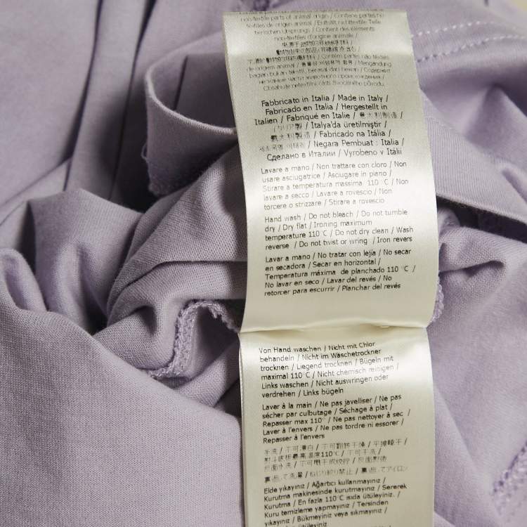 Pre Owned Fendi Lavender O’Lock Embroidered Jersey T-Shirt XL