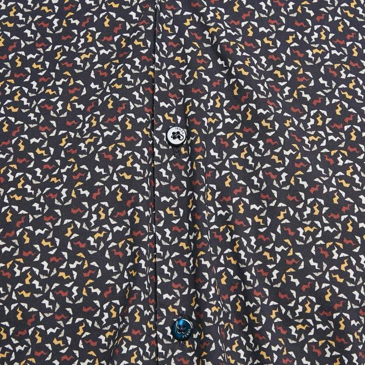 Pre Owned Fendi Multicolor Printed Cotton Button Front Shirt M