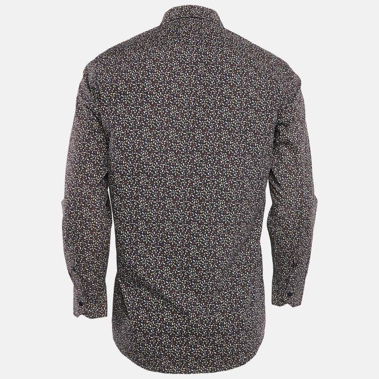 Pre Owned Fendi Multicolor Printed Cotton Button Front Shirt M