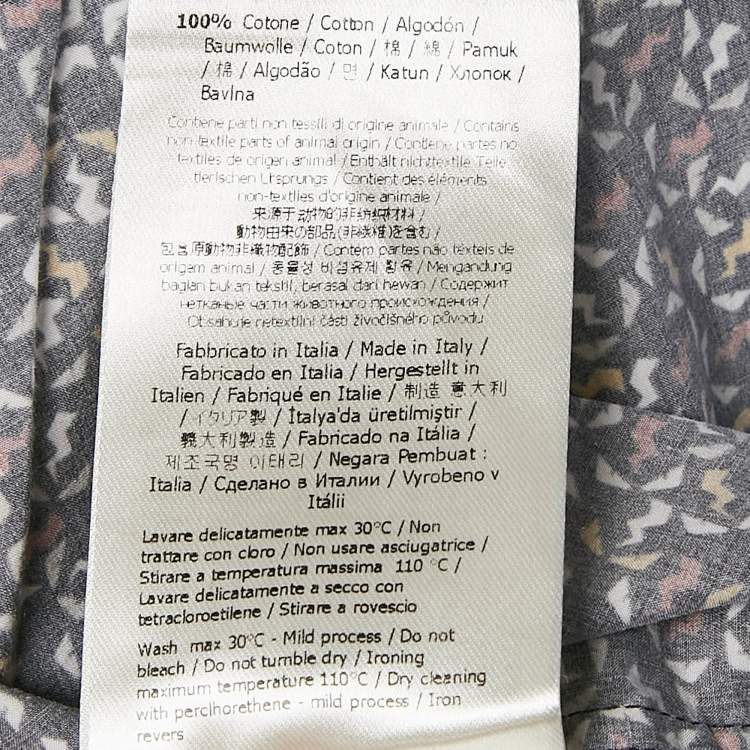 Pre Owned Fendi Multicolor Printed Cotton Button Front Shirt M