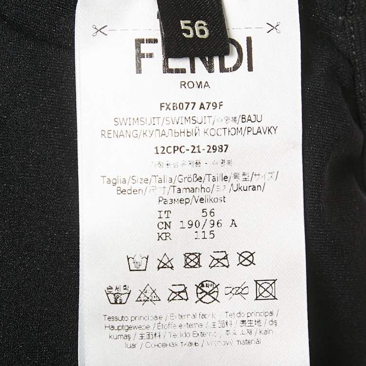 Pre Owned Fendi Brown Zucca Print Synthetic Swim Shorts XXXL