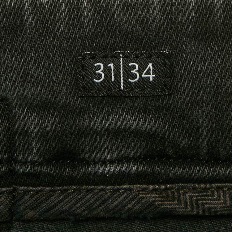 Pre Owned Fendi Grey Washed Denim Slim Fit Jeans S/Waist 31"