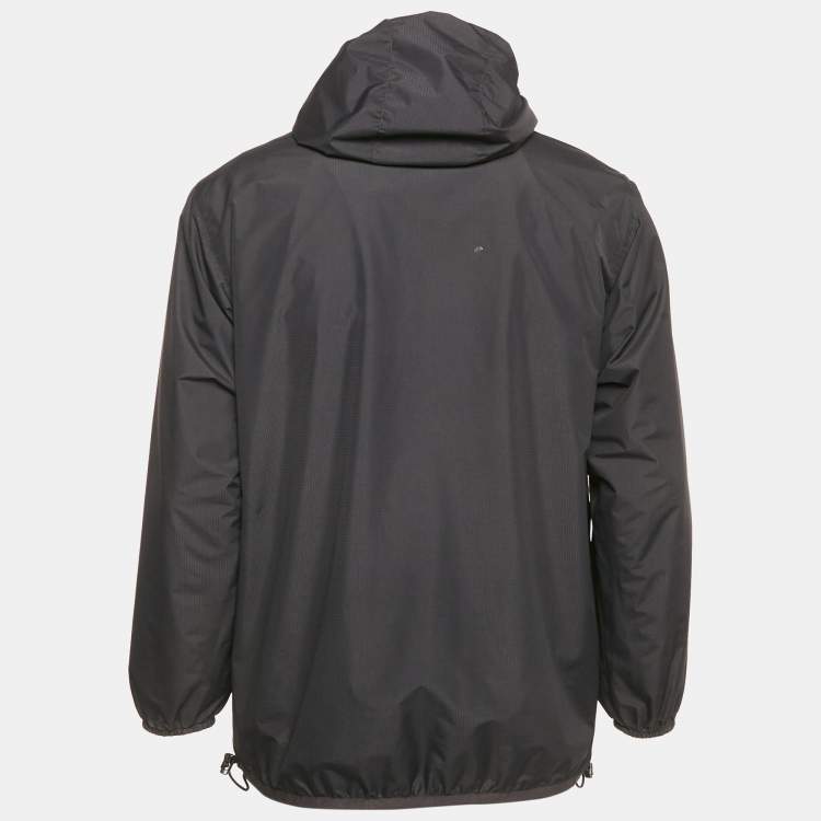 Pre Owned Fendi Black Forever Fendi Synthetic K-Way Reversible Jacket M