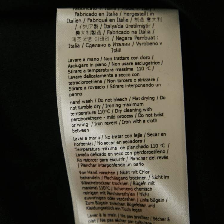 Pre Owned Fendi Black Monster Eyes Embroidered Jersey T-Shirt XL