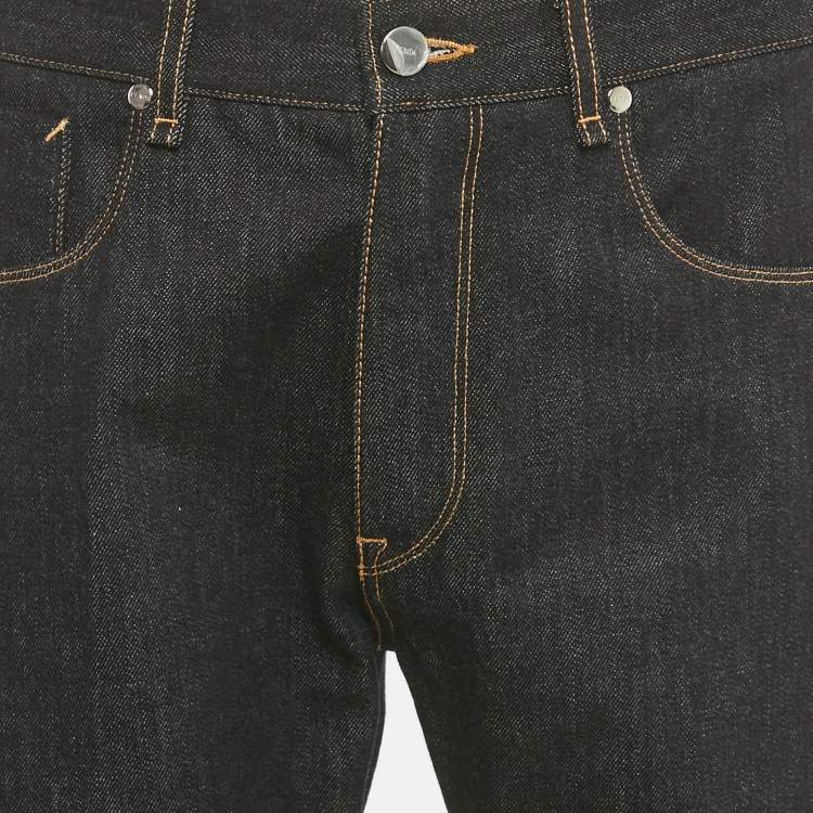 Pre Owned Fendi Navy Blue Denim Regular Fit Jeans L Waist 34"