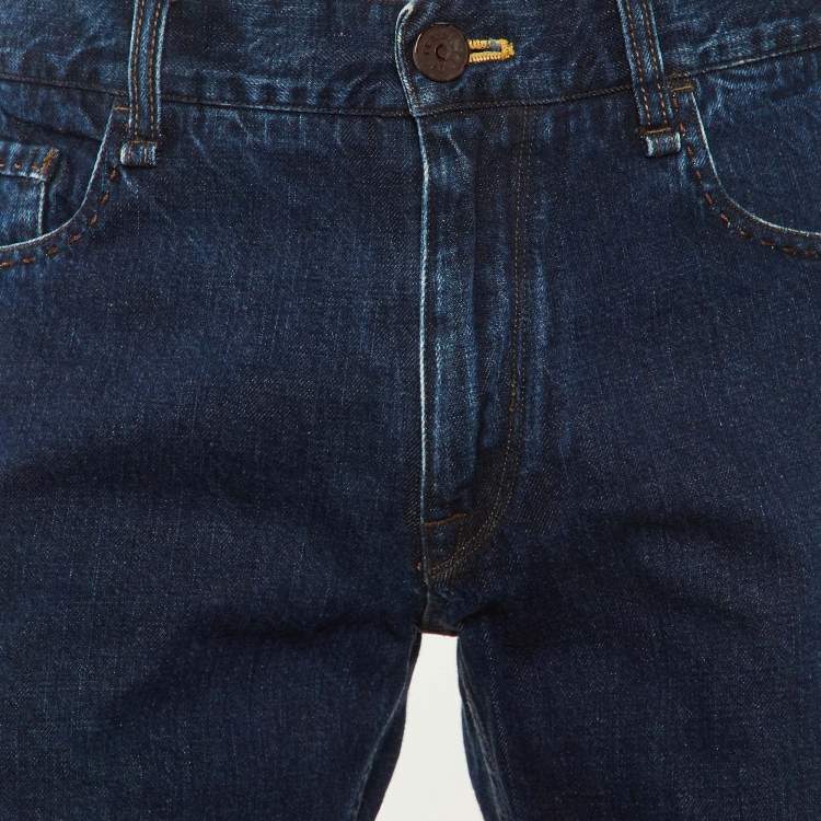 Pre Owned Fendi Navy Blue Denim Regular Jeans M Waist 34" 