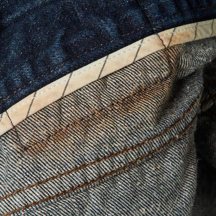 Pre Owned Fendi Navy Blue Denim Regular Jeans M Waist 34" 
