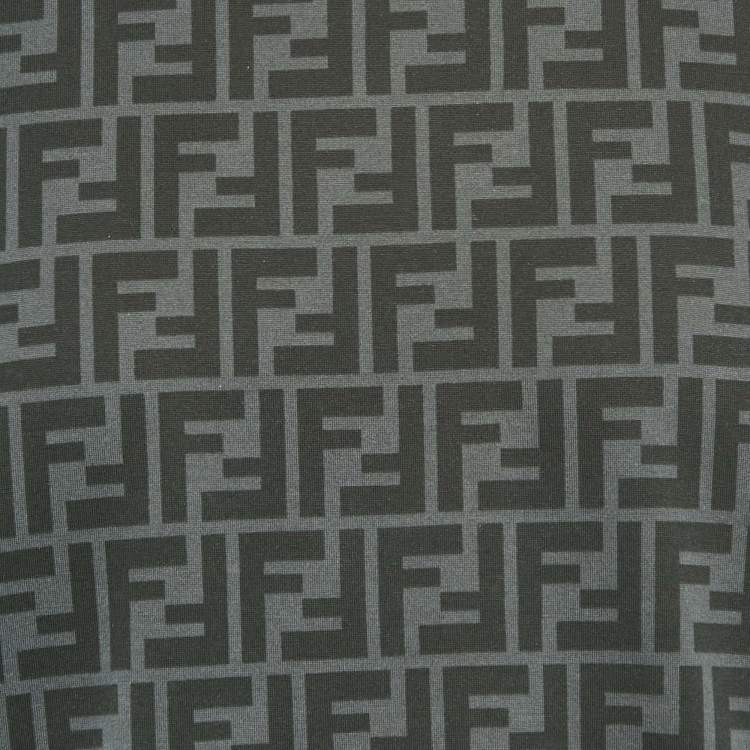 Pre Owned Fendi Green FF Print Cotton T-Shirt M