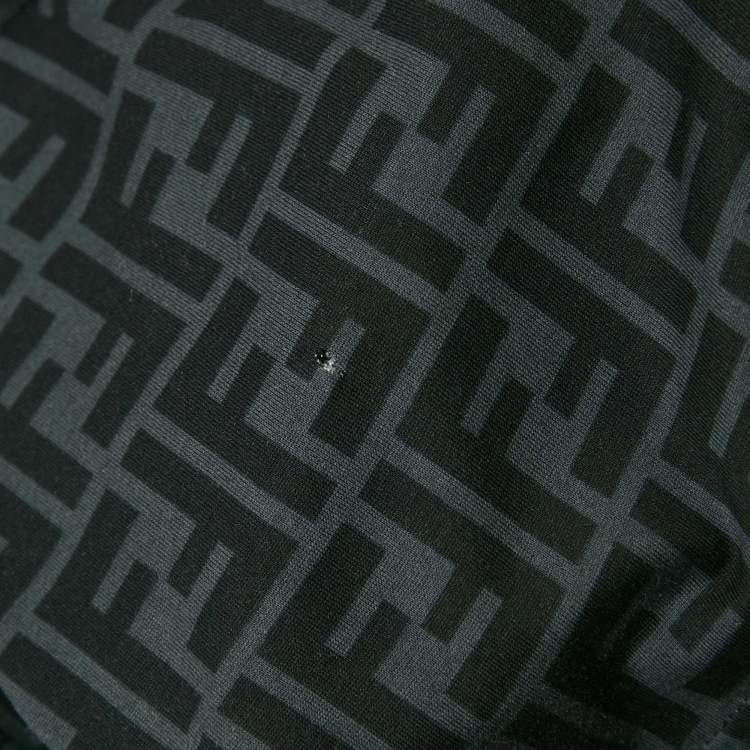 Pre Owned Fendi Green FF Print Cotton T-Shirt M